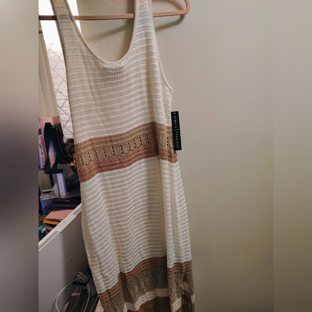 Chic Striped Knit Dress